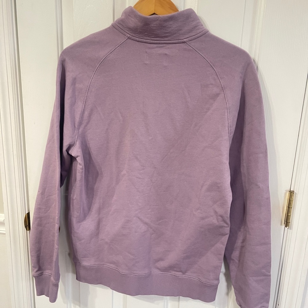 Farah – Jim Half Zip Sweatshirt Size Medium Lilac Purple Organic Cotton - Picture 3 of 8